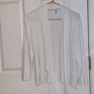 ellie white cardigan with front tie